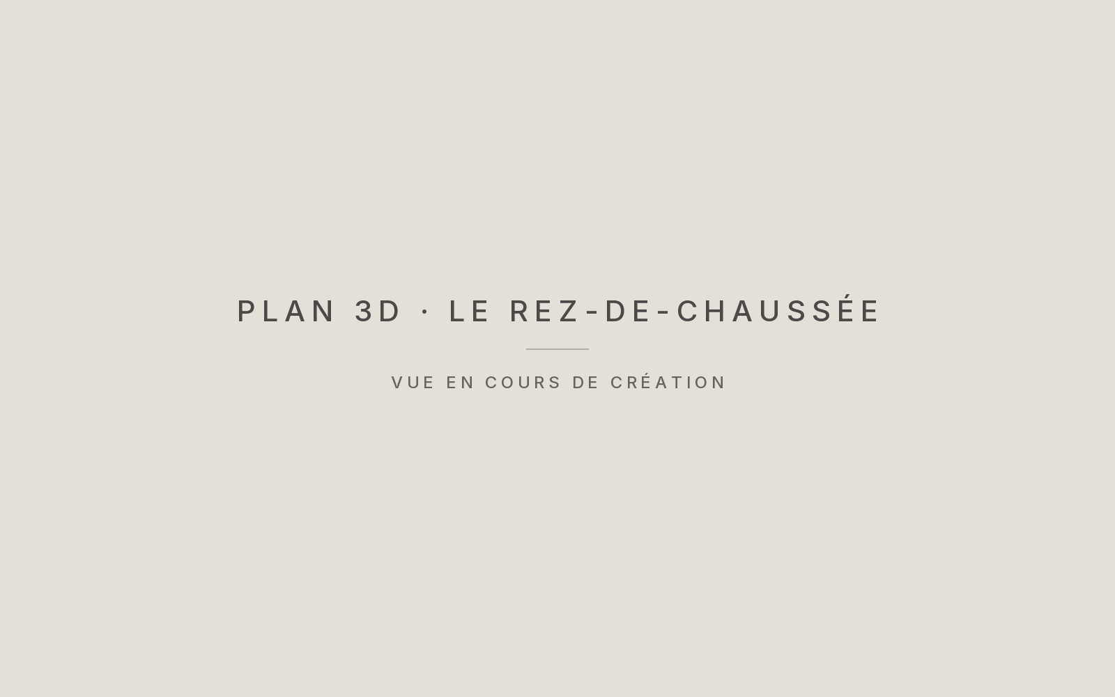 Coupe horizontale 3D, le rez-de-chaussée, villa d’exception
