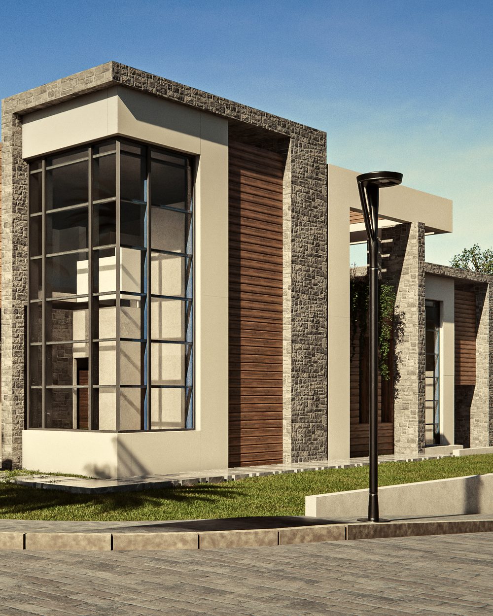 Villas intimistes d’Eleven Park : façade de la villa 11